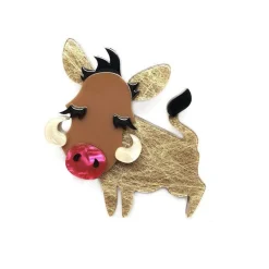 Cheap Young Warthog Brooch Brooches