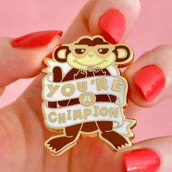 Shop You'Re A Chimpion Enamel Pin Enamel Pins