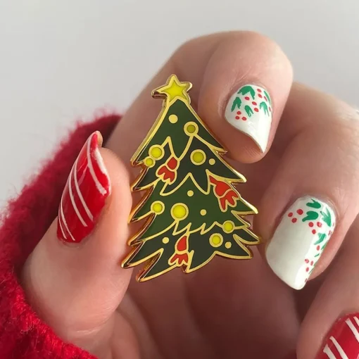 Cheap Yuletide Timber Enamel Pin Enamel Pins