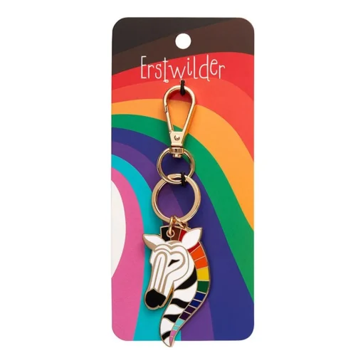 Outlet Zelda The Zestful Zebra Enamel Key Ring Enamel Key Rings